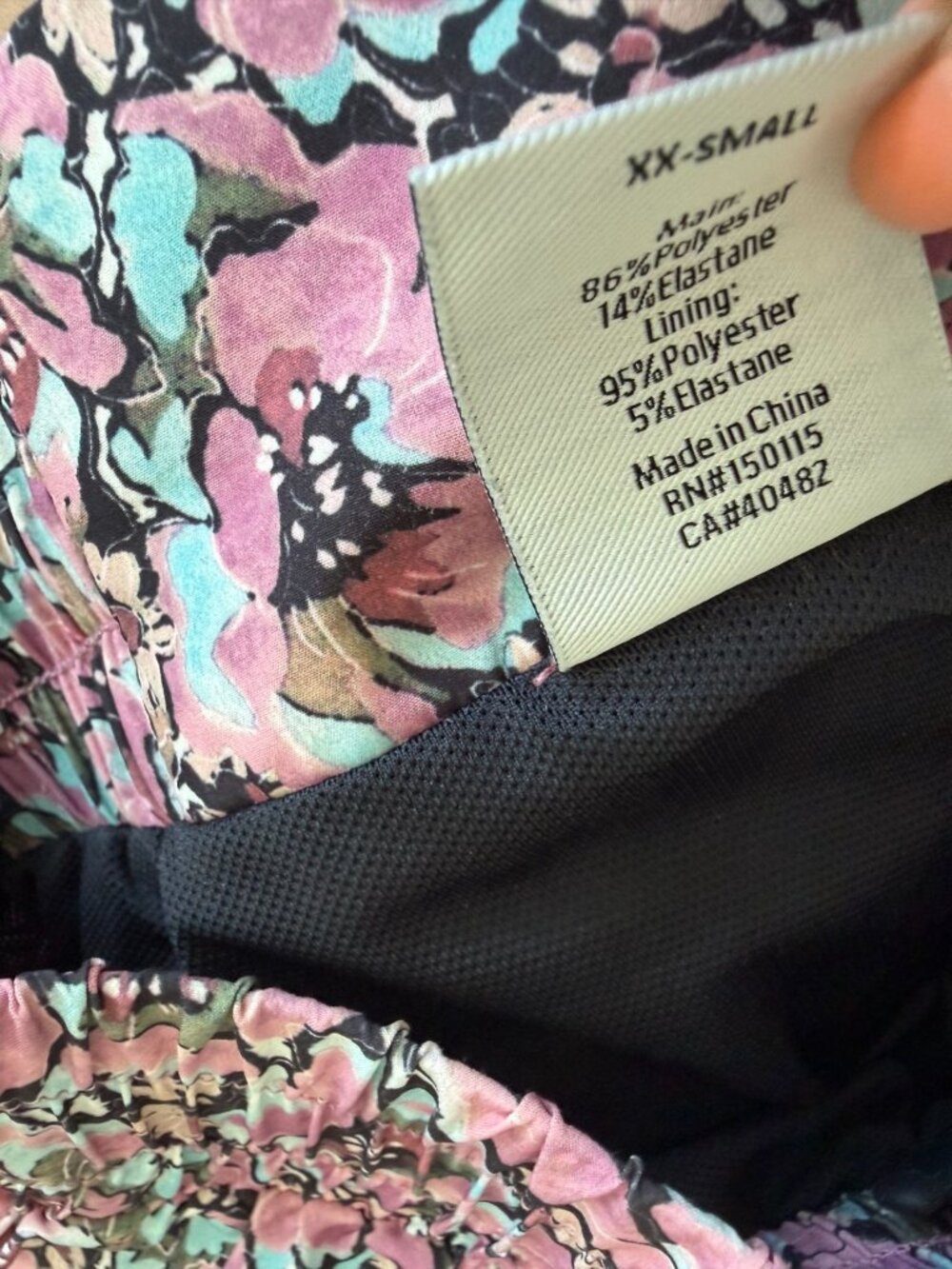 VARLEY Pink Floral Active Shorts Size XXS - Picture 6 of 7